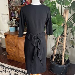 Liza Luxe ModCloth Elegant Black Bow Back Slim Dress M